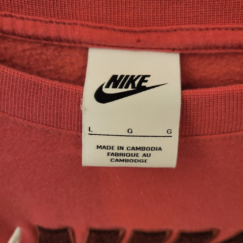 Nike Pink Icon Clash Oversized Cropped Sweatshirt Women's Large - Picture 3 of 6